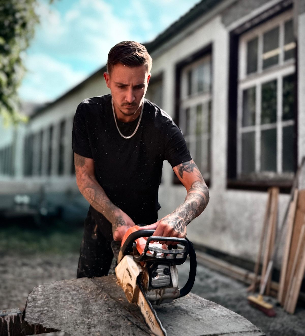 Enrico Niemann bei der Arbeit